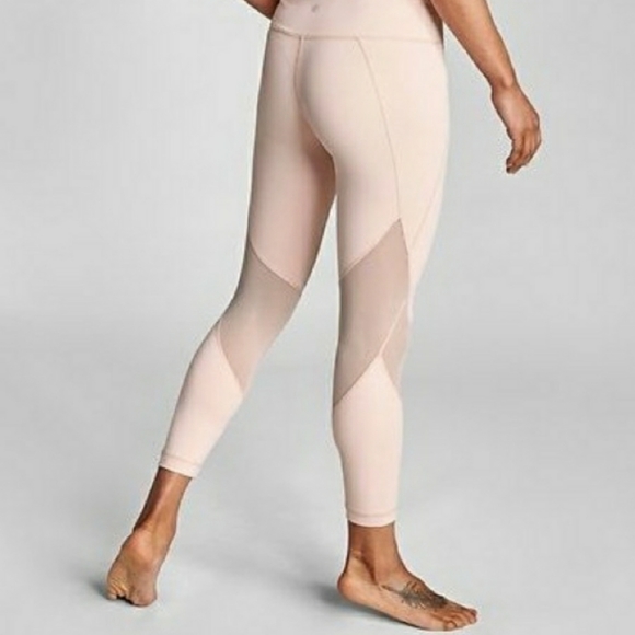 ATHLETA eclipse 7/8 Ballerina pink mesh tights S - Picture 9 of 9